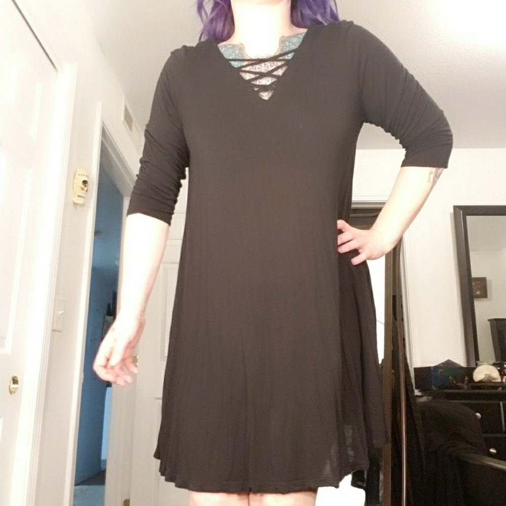 Lace up chest dress
